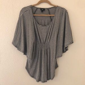 Beautiful Black & Gray Striped Top!